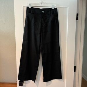 Maeve Collette Cropped Black Linen Size 28